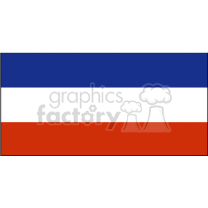 Yugoslav Flag Tricolor Horizontal Bands