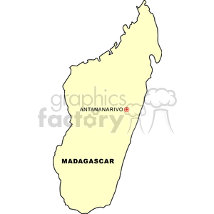 Map of Madagascar highlighting Antananarivo.