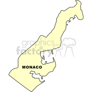 Monaco Outline Map