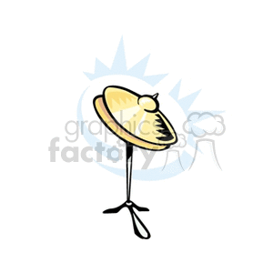 Clipart image of a cymbal on a boom stand, used in music percussion setups.