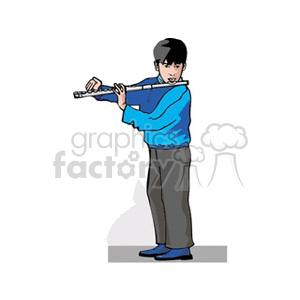 Boy Playing Flute - Musician