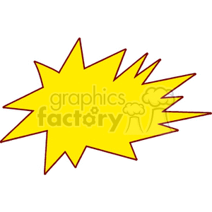 Yellow starburst clipart with jagged edges.