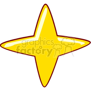 Yellow star clipart illustration featuring a shiny, stylized star with rounded edges.