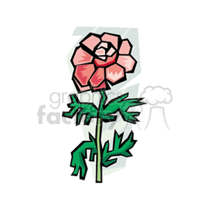 Stylized Pink Flower