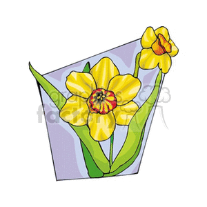 Yellow Flower with Green Leaves