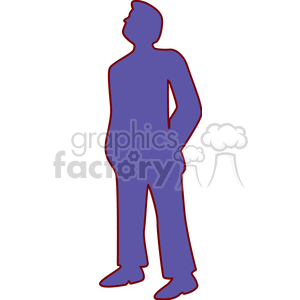 Silhouette of a businessman in a suit.