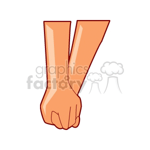 Illustration of two arms with hands clasped together, symbolizing friendship and unity.