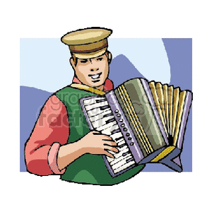 Man Playing Accordion