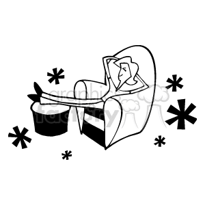 Person Relaxing in Cozy Chair