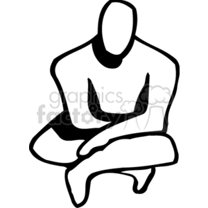 clip art person sitting cross legged