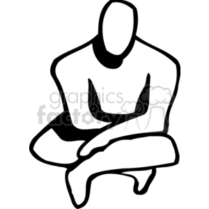 Sitting Person with Crossed Legs and Folded Arms