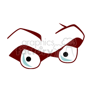 Cartoon Eyes with Raised Eyebrows