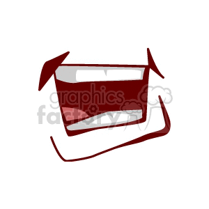 Stylized Mouth with Teeth and Lips