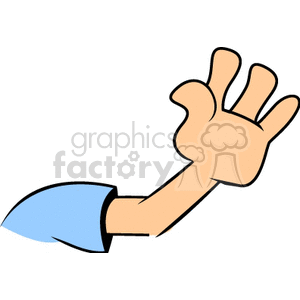 Cartoon Arm with Open Hand