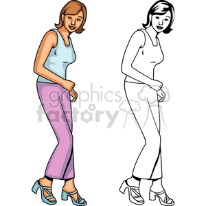 Woman Illustration in Casual Attire