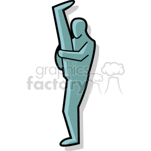 Martial Arts High Kick Silhouette