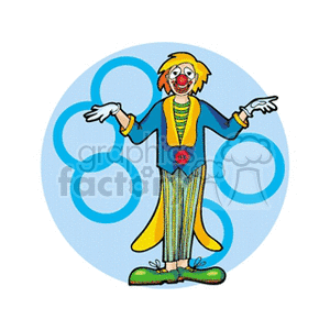 Colorful Circus Clown Cartoon