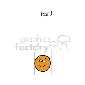 Funny Cartoon Face with 'Beat It' Text