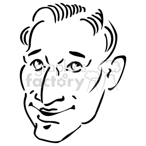   The image is a line drawing or clipart of a man