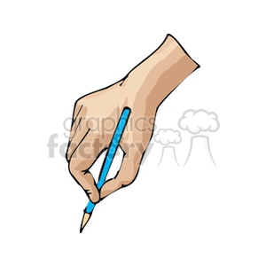 Hand Holding Pencil