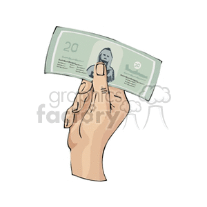 Hand Holding Currency