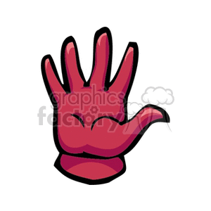 Red Cartoon Hand