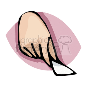 Clipart image of a hand holding an envelope.