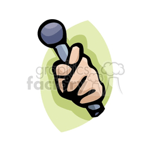 Cartoon Hand Holding a Microphone