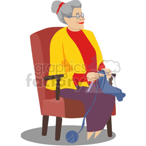Grandma knitting