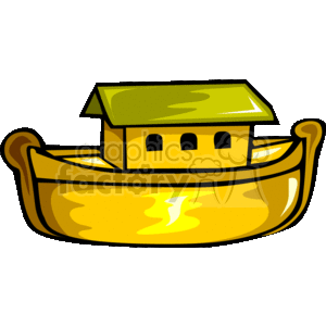   This clipart image depicts a simplified, cartoonish representation of Noah