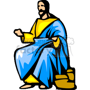 Jesus Christ Standing in Traditional Robes