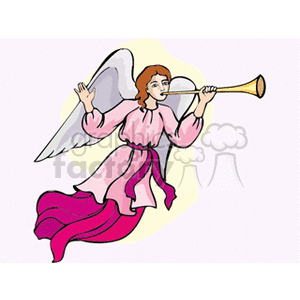 Religious Angel Playing Trumpet