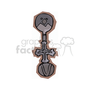 Stylized Religious Cross Cartoon