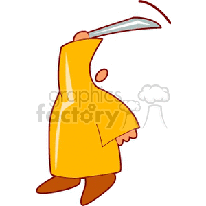 Cartoon Monk with Sword