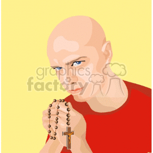 Man holding a rosary