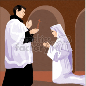 Priest and Nun in Prayer