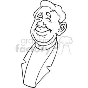 Smiling Priest Clipart - Christian Clergy Illustration