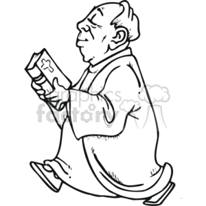 Priest Reading Bible