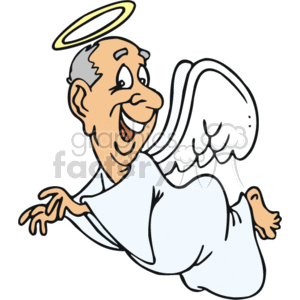 Cartoon Angel with Halo