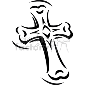 Stylized Christian Cross - Religious Symbol
