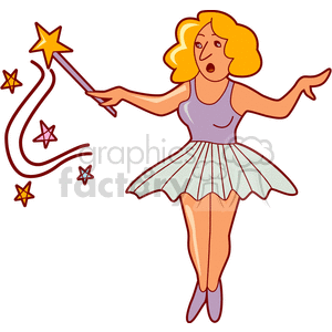 Enchanting Fairy with Magic Wand and Stars