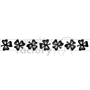A simple black and white repeating pattern of leaves, potentially 3 leaved clovers 
