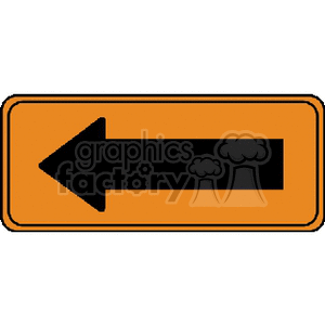 Orange Left Arrow Sign