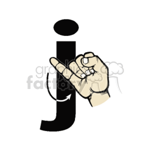 ASL Alphabet Letter J Sign Language