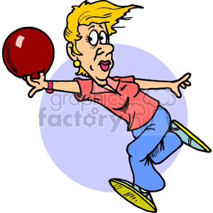 cartoon female bowler