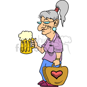 women holding a beer mug getting ready for bowling league