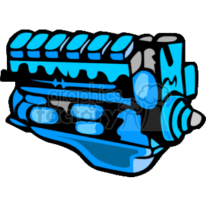 Cartoon Car Engine