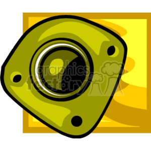 The clipart image appears to feature an automotive flange or a similar type of mechanical interface with a central hole and multiple bolt holes around the perimeter, designed for connecting various car parts. It seems stylized and simplified, typical of clipart.