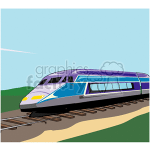 High-Speed Train in Countryside