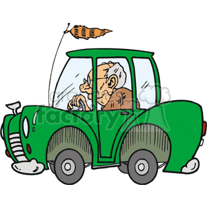 cartoon senior driving a green car clipart. #172844 | Graphics Factory
